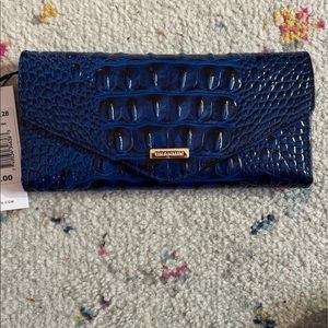 Brahmin Veronica Sapphire Blue Wallet Absolutely Beautiful